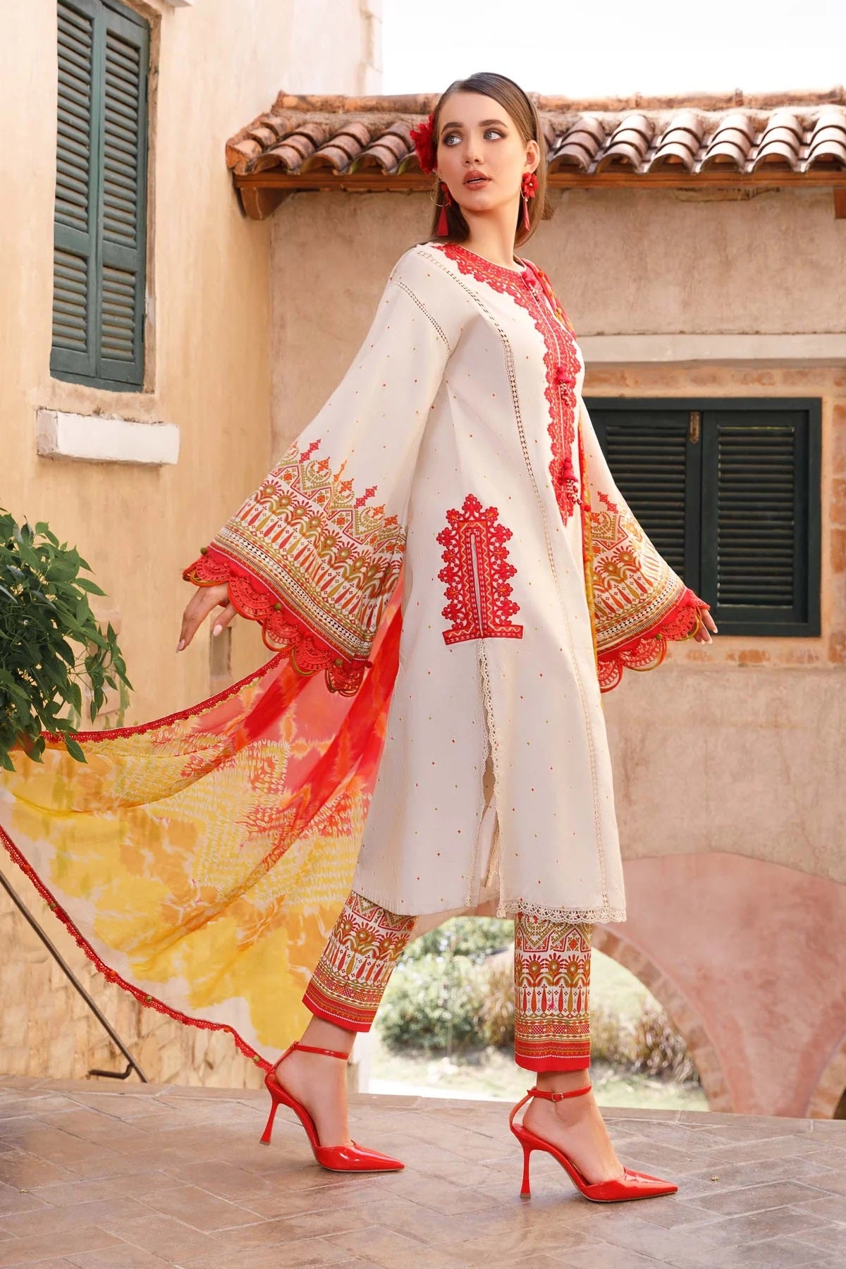 M.Prints By Maria B Embroidered Lawn Suits Unstitched 3 Piece MPT-1706-A