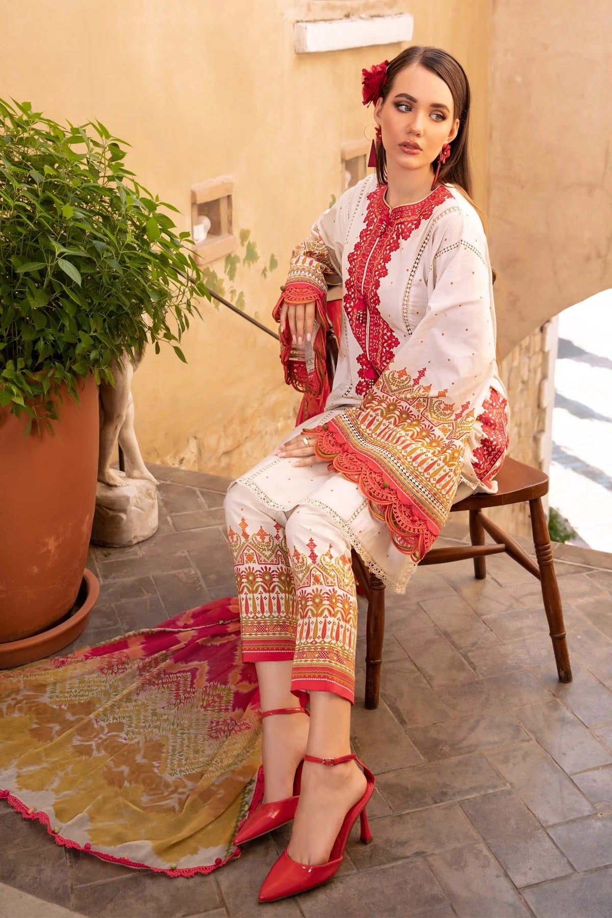 M.Prints By Maria B Embroidered Lawn Suits Unstitched 3 Piece MPT-1706-A