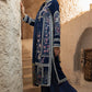 Mushq Embroidered Velvet 3 Piece Unstitched Dress with Woven Shawl - MV20-06 Blue Heaven