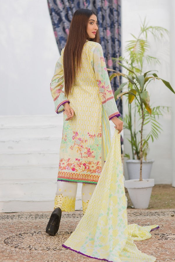 Noor Jahan Embroidered Lawn Unstitched 3 Piece Suit - SS06