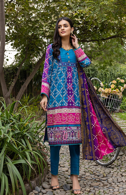 Anum by Alzohaib Printed Lawn Unstitched 3 Piece Dress - 6A