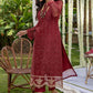 Azure Formal Embroidered Organza Unstitched 1 Piece Kurti - 06 Garnet