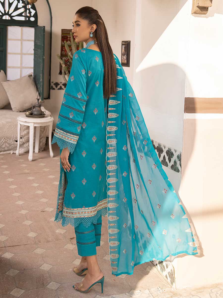 Majestic Embroidered Lawn Dress Unstitched 3pc D-06