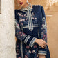 Mushq Embroidered Velvet 3 Piece Unstitched Dress with Woven Shawl - MV20-06 Blue Heaven