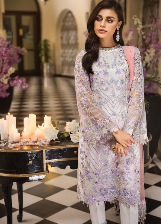 Anaya Festive Embroidered Organza Unstitched 3 piece Suit - 07 Florence