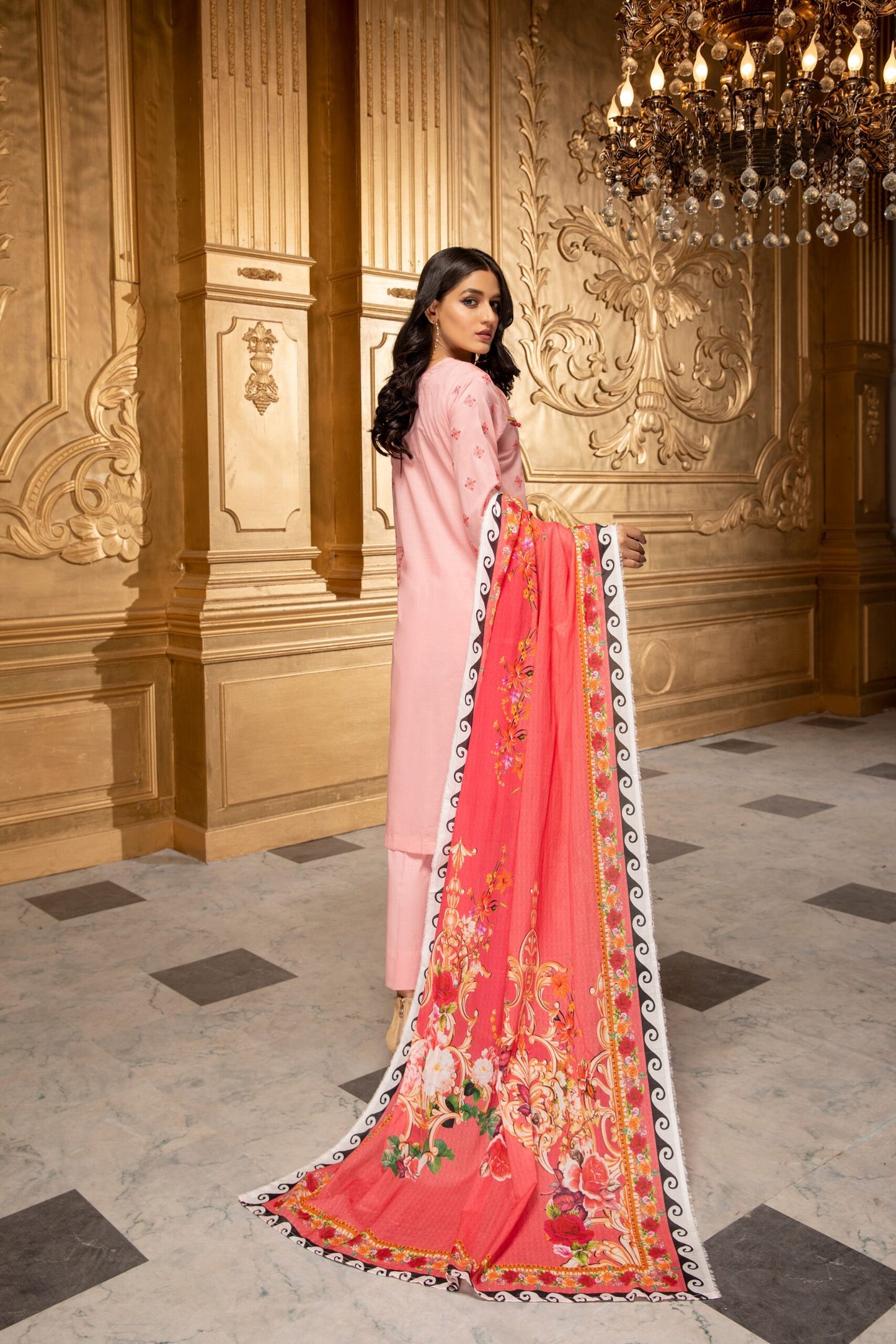 Kalyan Embroidered Chikankari Lawn Unstitched 3 Piece Suit - K5-7