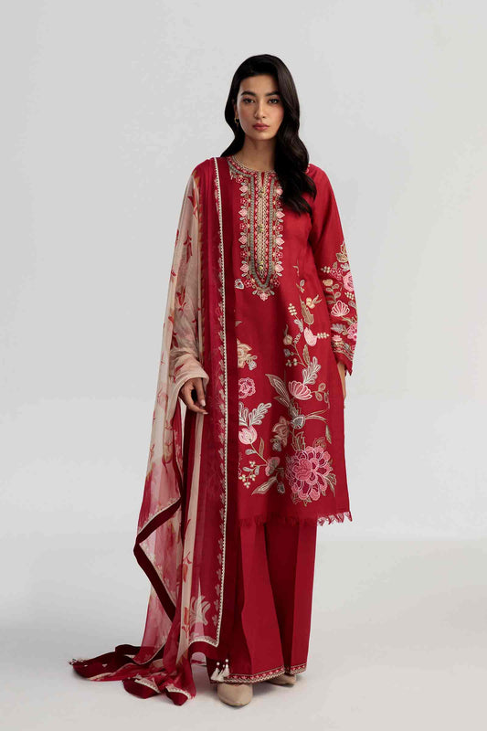 Coco by Zara Shahjahan Embroidered Lawn Suits Unstitched 3 Piece Z23-7b