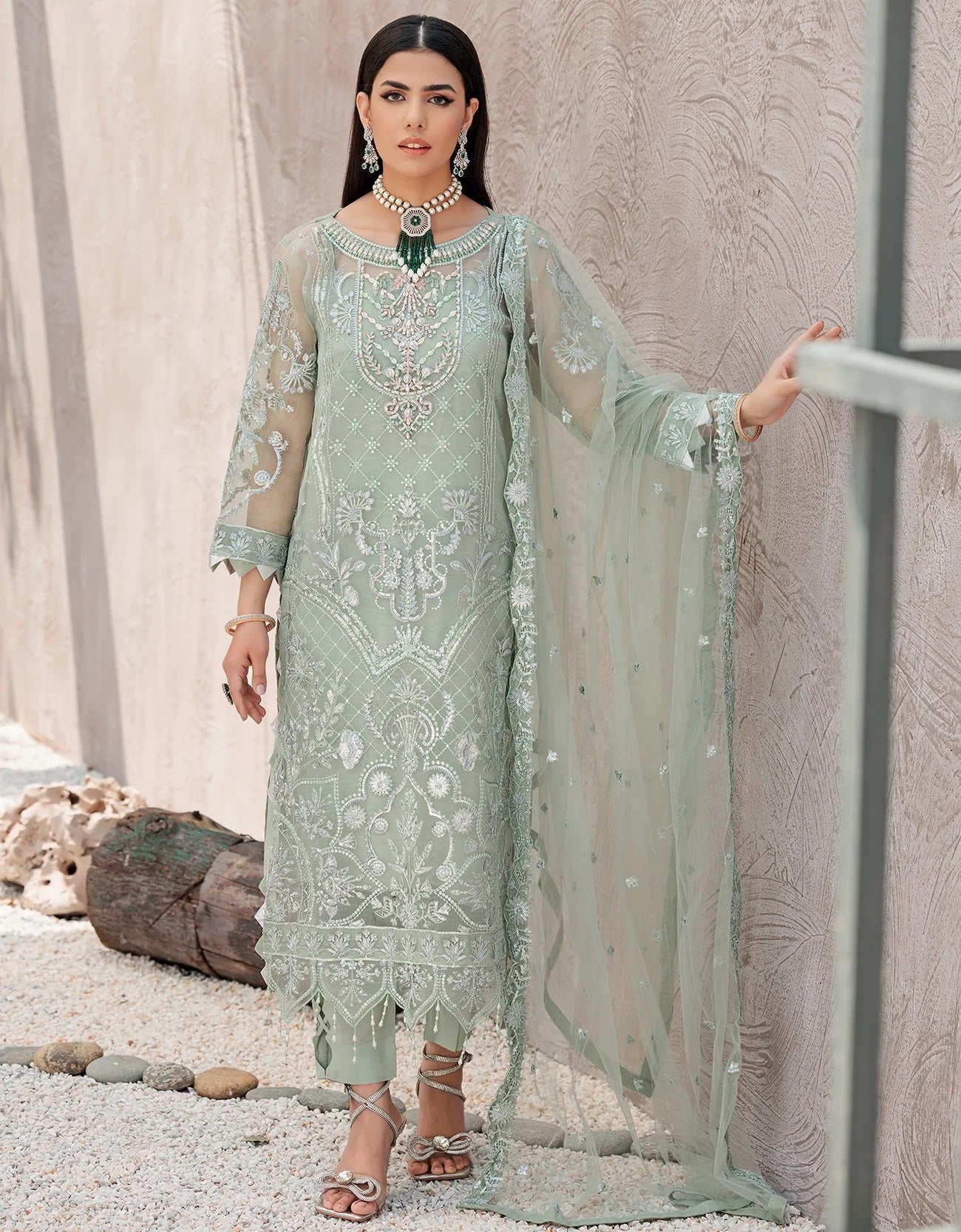 Nafasat By Emaan Adeel Embroidered Organza Suits Unstitched 3 Piece NF-07