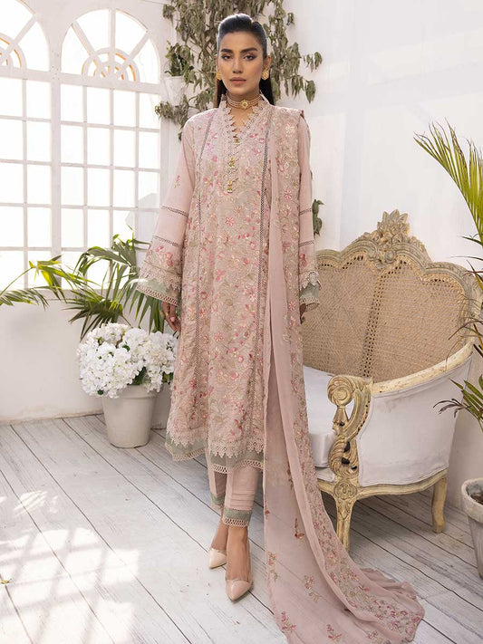 Majestic Embroidered Lawn Dress Unstitched 3pc D-07