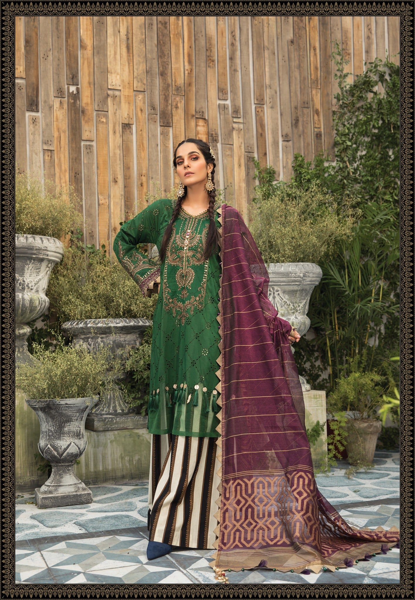 Maria B Embroidered Lawn Unstitched 3 piece Suit - D 2007