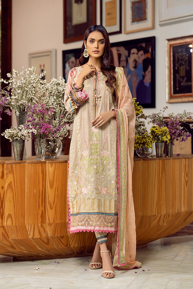 Florence By Rang Rasiya Embroidered Lawn Suits Unstitched 3 Piece FL - 07 Siena