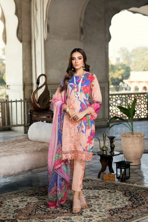 Azure Embroidered Lawn Unstitched 3 Piece Suit - 07 Dazzling Rose