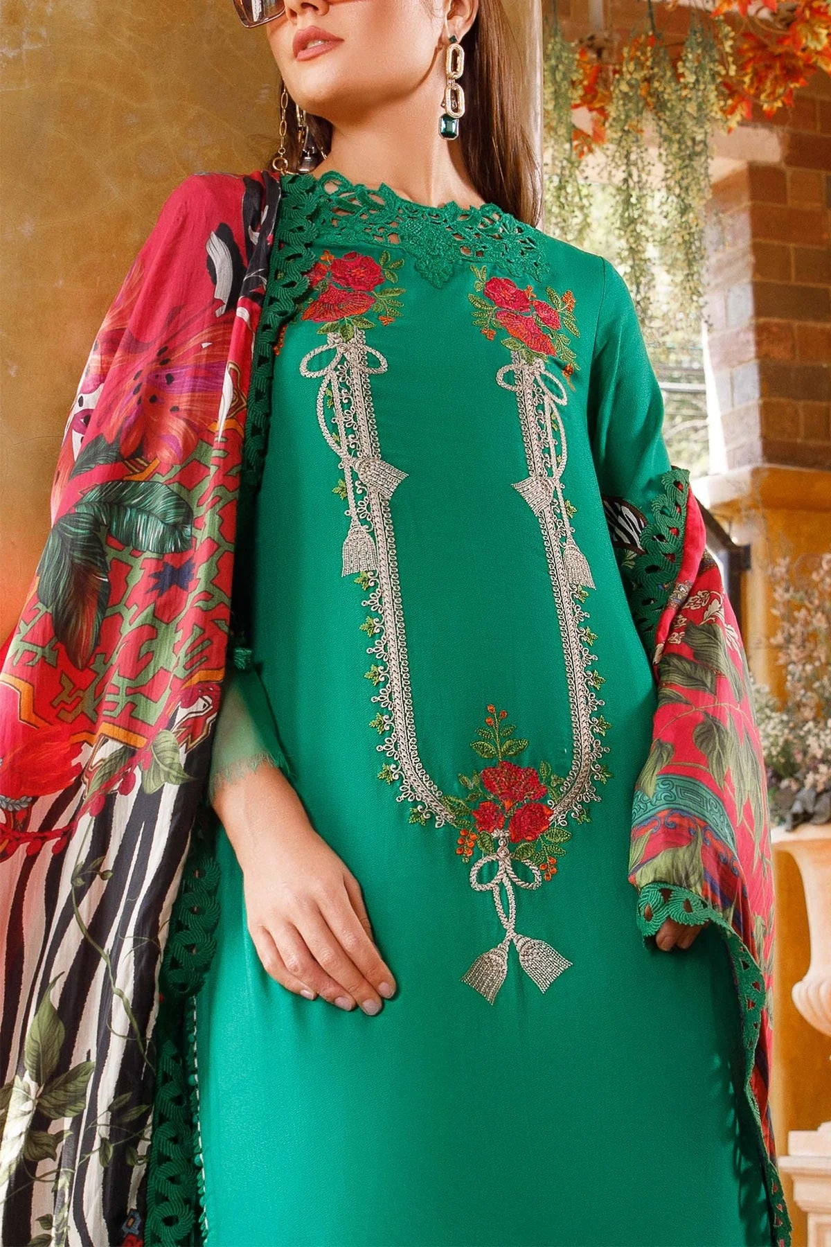 M.Prints By Maria B Embroidered Lawn Suits Unstitched 3 Piece MPT-1707-A