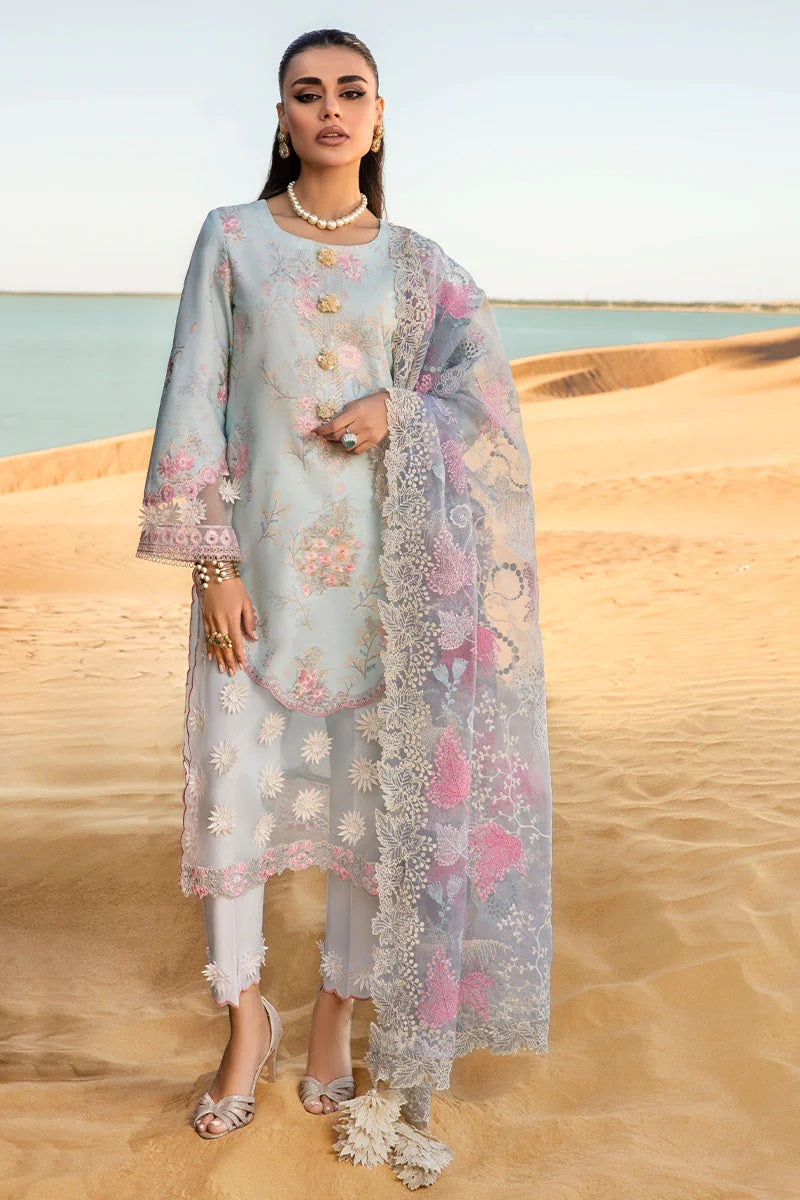 Rang Rasiya Embroidered Premium Lawn Suits Unstitched 3 Piece RR-07 Ocean