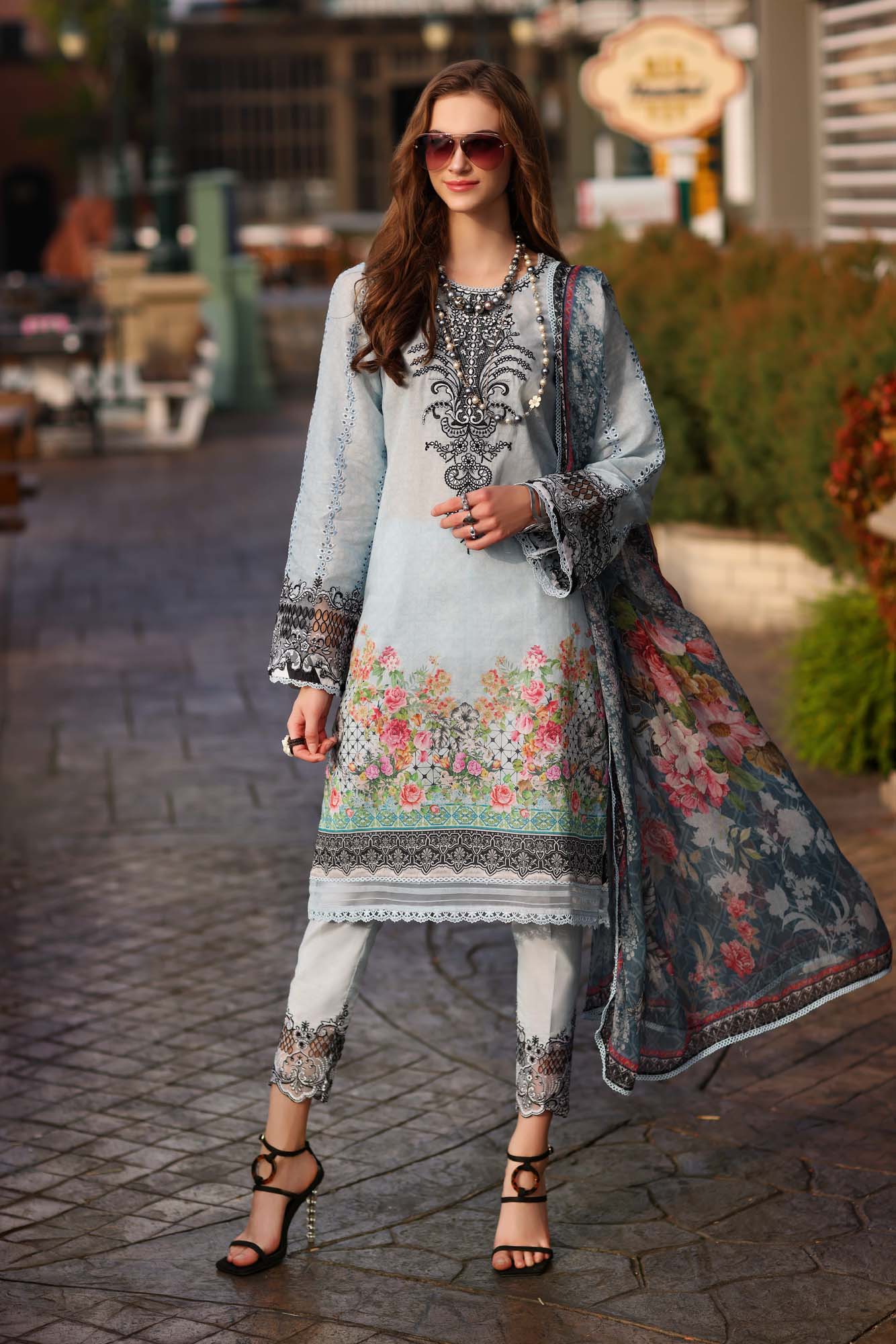 Noor by Saadia Asad Embroidered Lawn Suits Unstitched 3 Piece D-7B