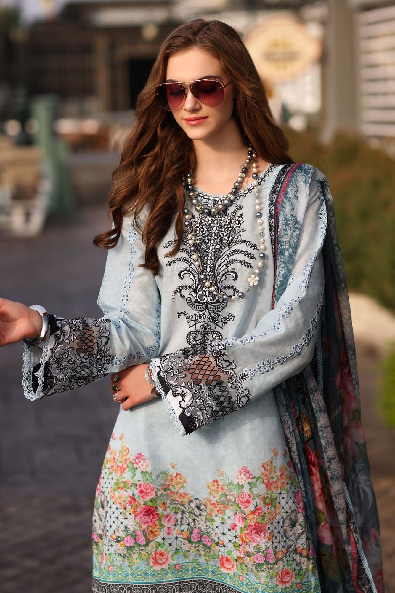 Noor by Saadia Asad Embroidered Lawn Suits Unstitched 3 Piece D-7B