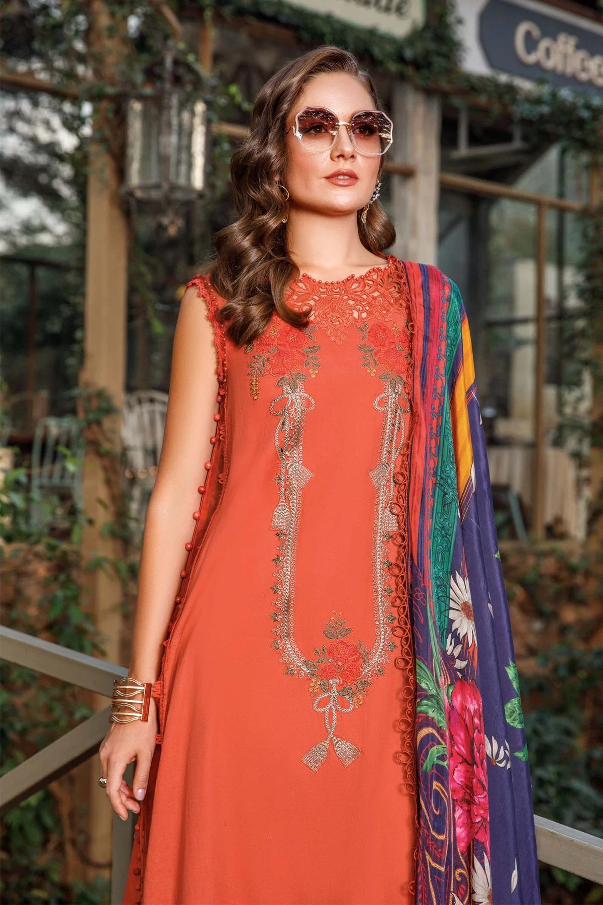 M.Prints By Maria B Embroidered Lawn Suits Unstitched 3 Piece MPT-1707-B