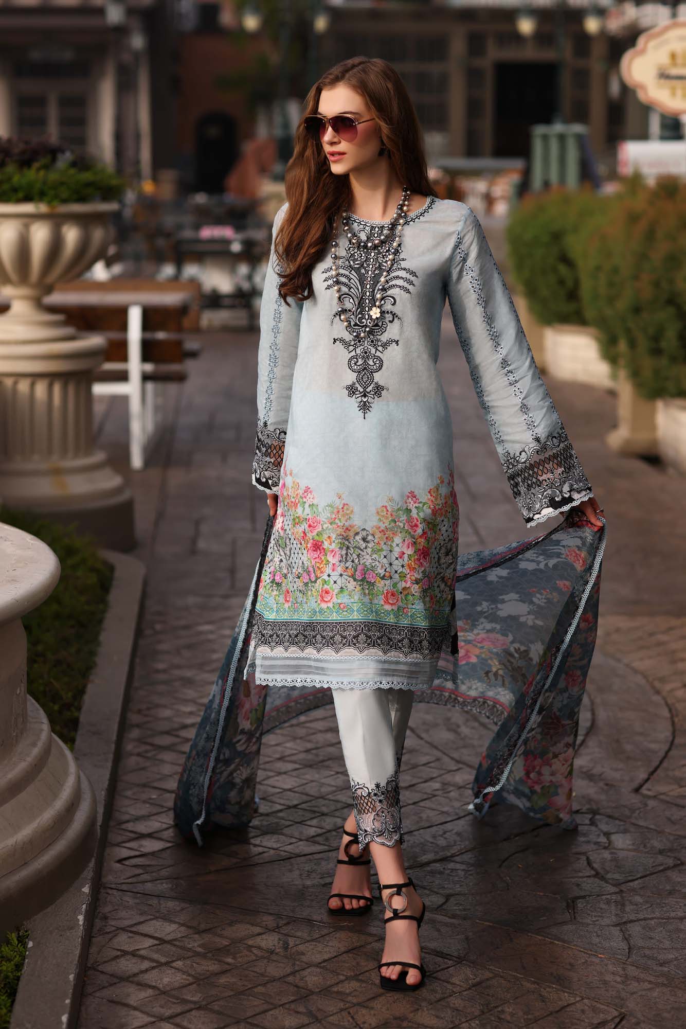 Noor by Saadia Asad Embroidered Lawn Suits Unstitched 3 Piece D-7B