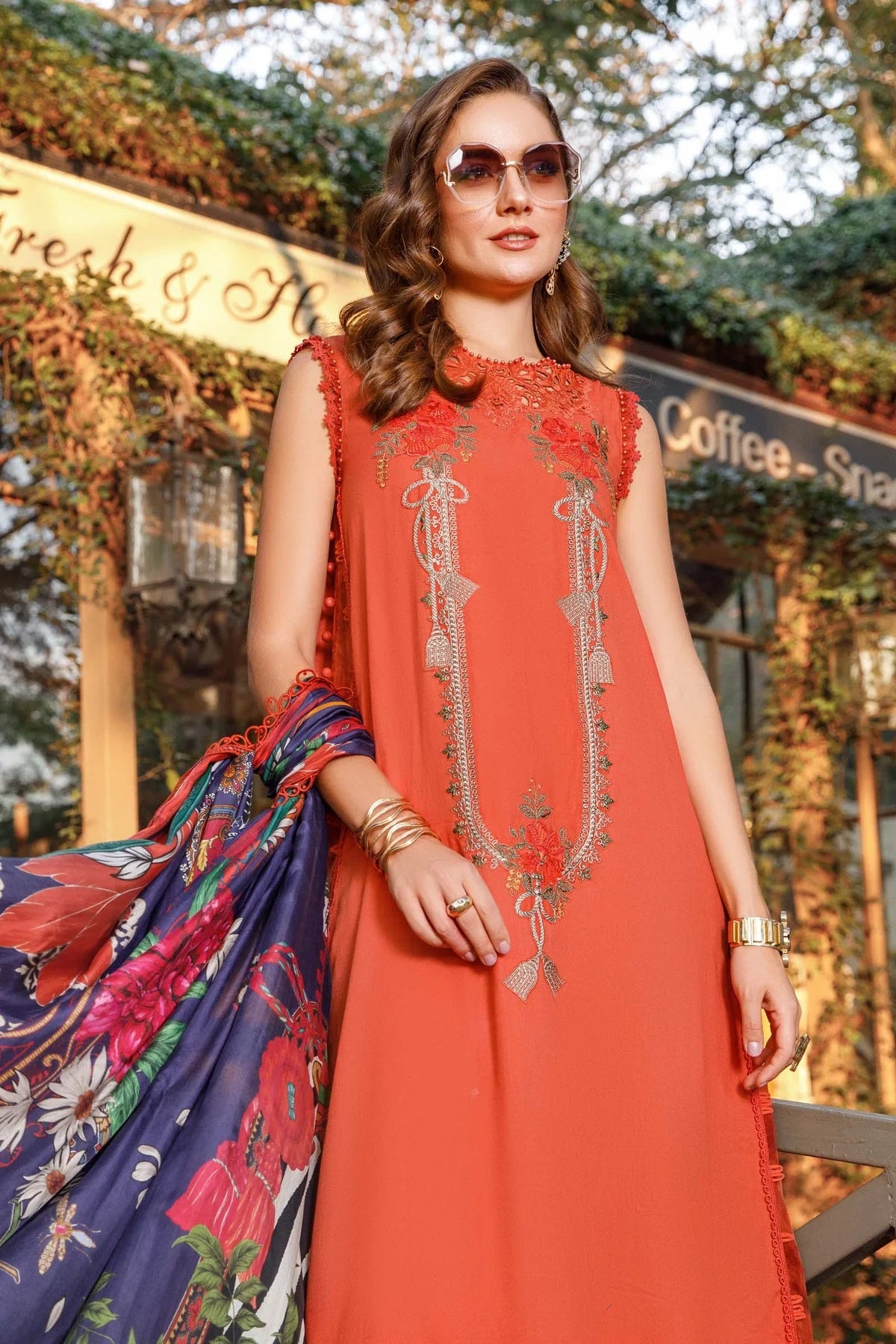 M.Prints By Maria B Embroidered Lawn Suits Unstitched 3 Piece MPT-1707-B