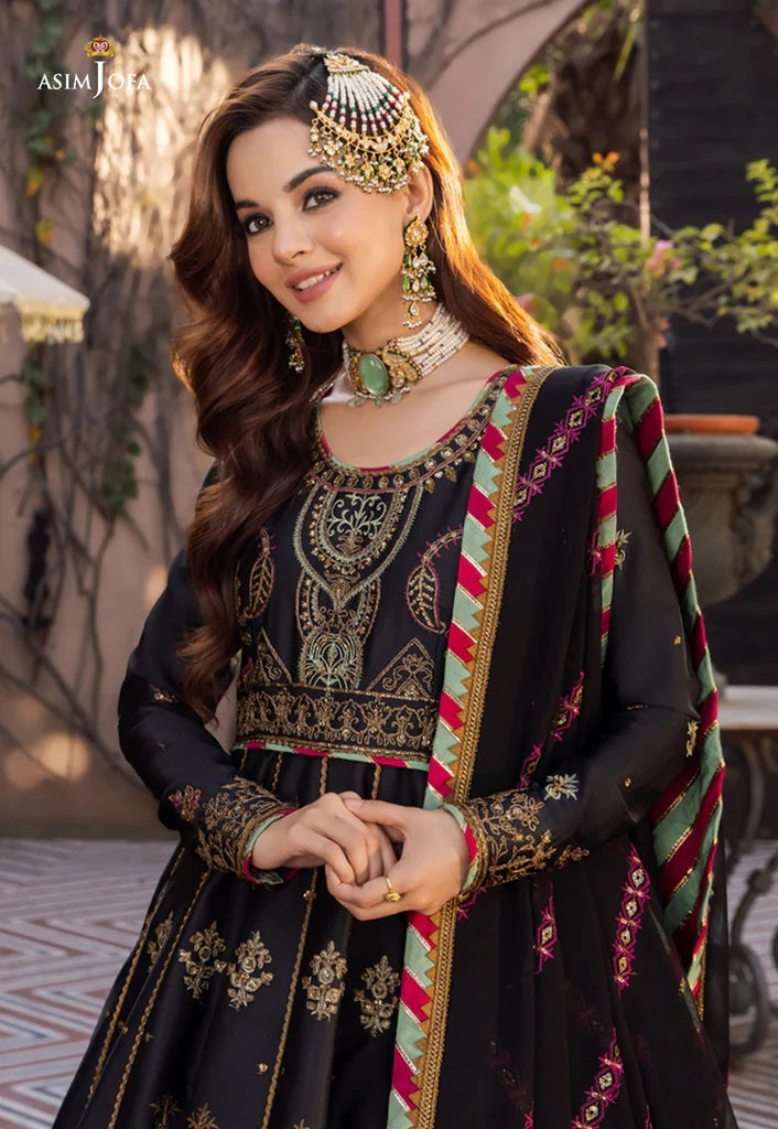 Mehr o Mah by Asim Jofa Festive Embroidered 3pc Unstitched Suit AJM-07
