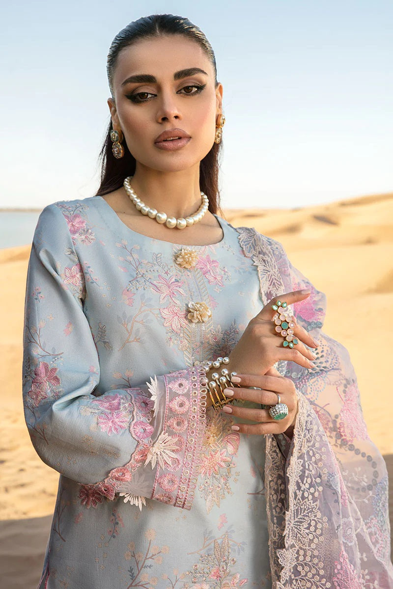 Rang Rasiya Embroidered Premium Lawn Suits Unstitched 3 Piece RR-07 Ocean