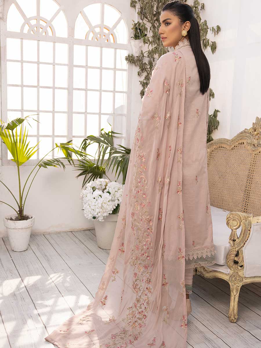 Majestic Embroidered Lawn Dress Unstitched 3pc D-07