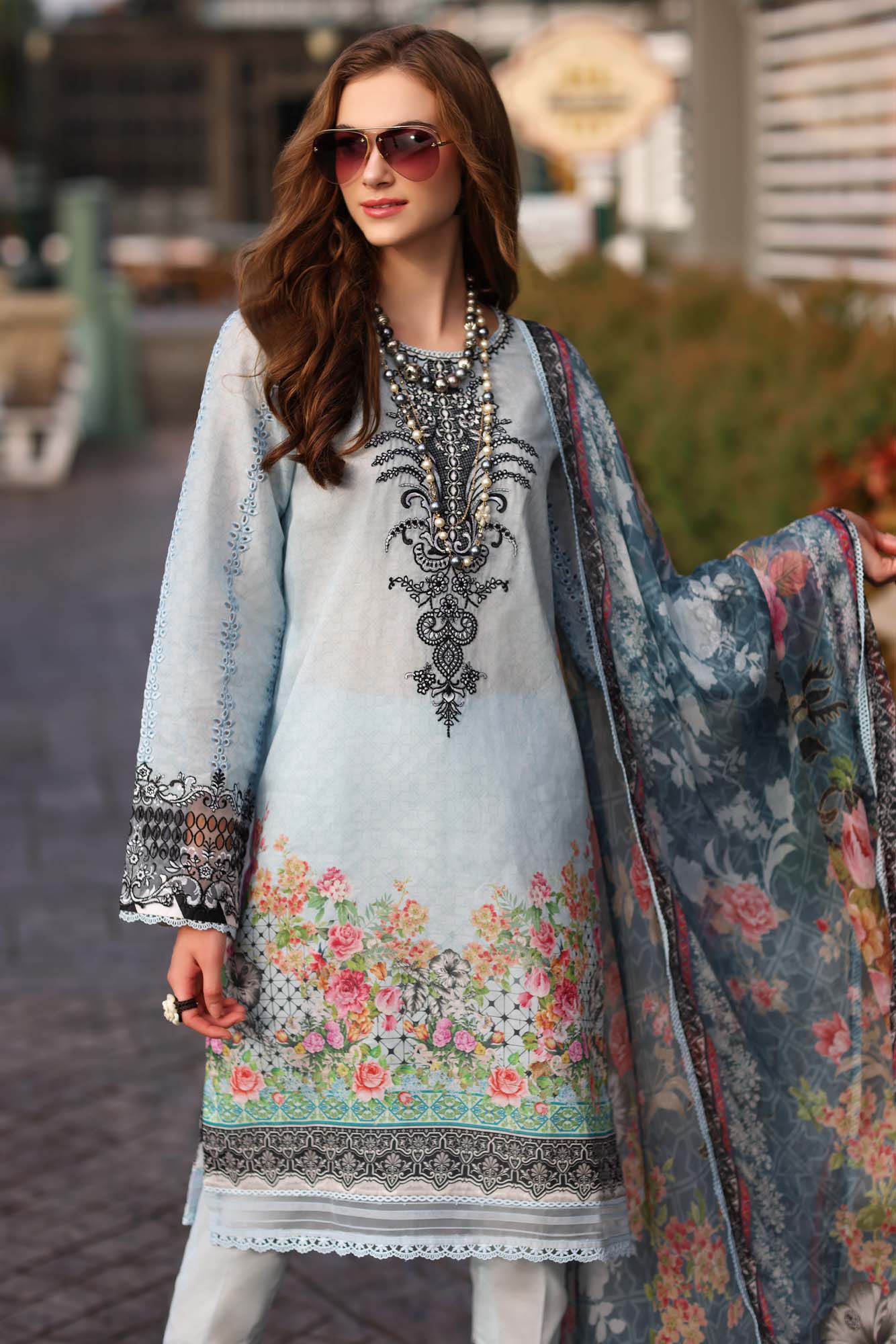 Noor by Saadia Asad Embroidered Lawn Suits Unstitched 3 Piece D-7B