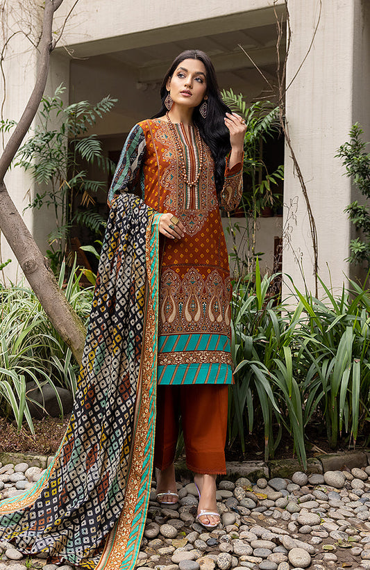Anum by Alzohaib Printed Lawn Unstitched 3 Piece Dress - 7B