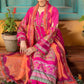 Jahanara Embroidered Lawn Suits Unstitched 3 Piece J16-07 Fuchsia