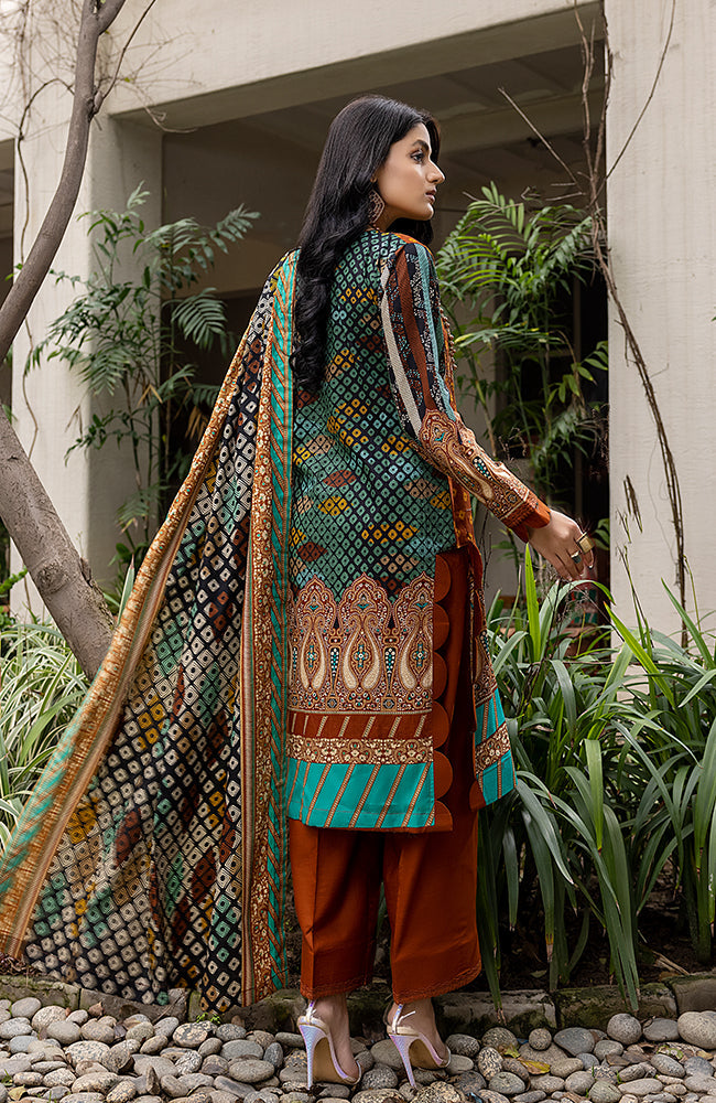Anum by Alzohaib Printed Lawn Unstitched 3 Piece Dress - 7B
