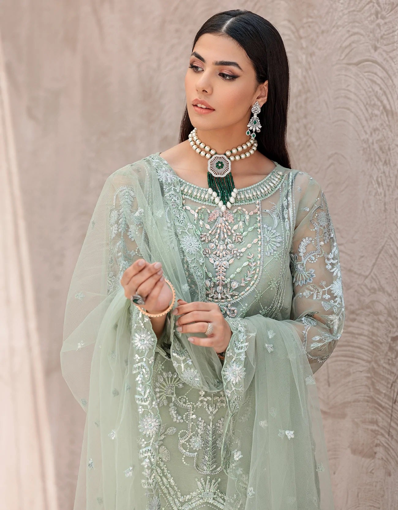 Nafasat By Emaan Adeel Embroidered Organza Suits Unstitched 3 Piece NF-07