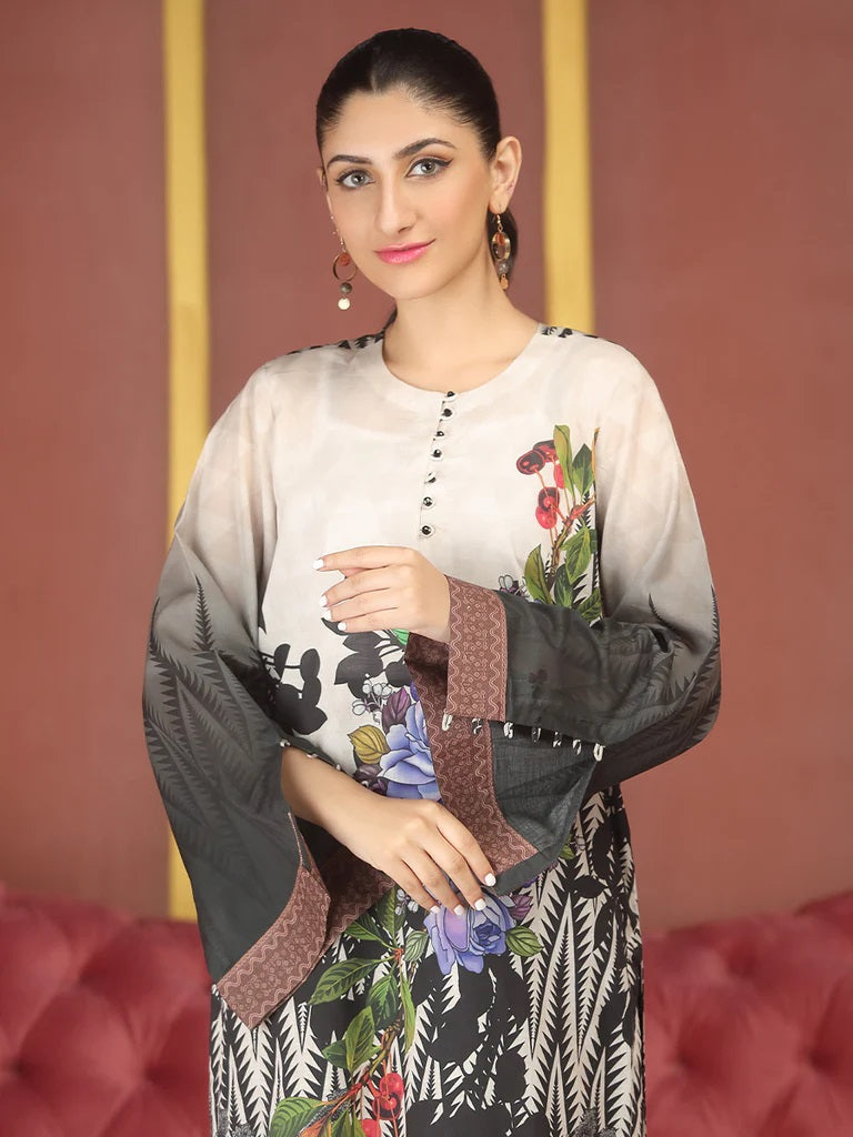 Salitex Digital Printed Lawn Kurti 1 Piece Unstitched - UK-82