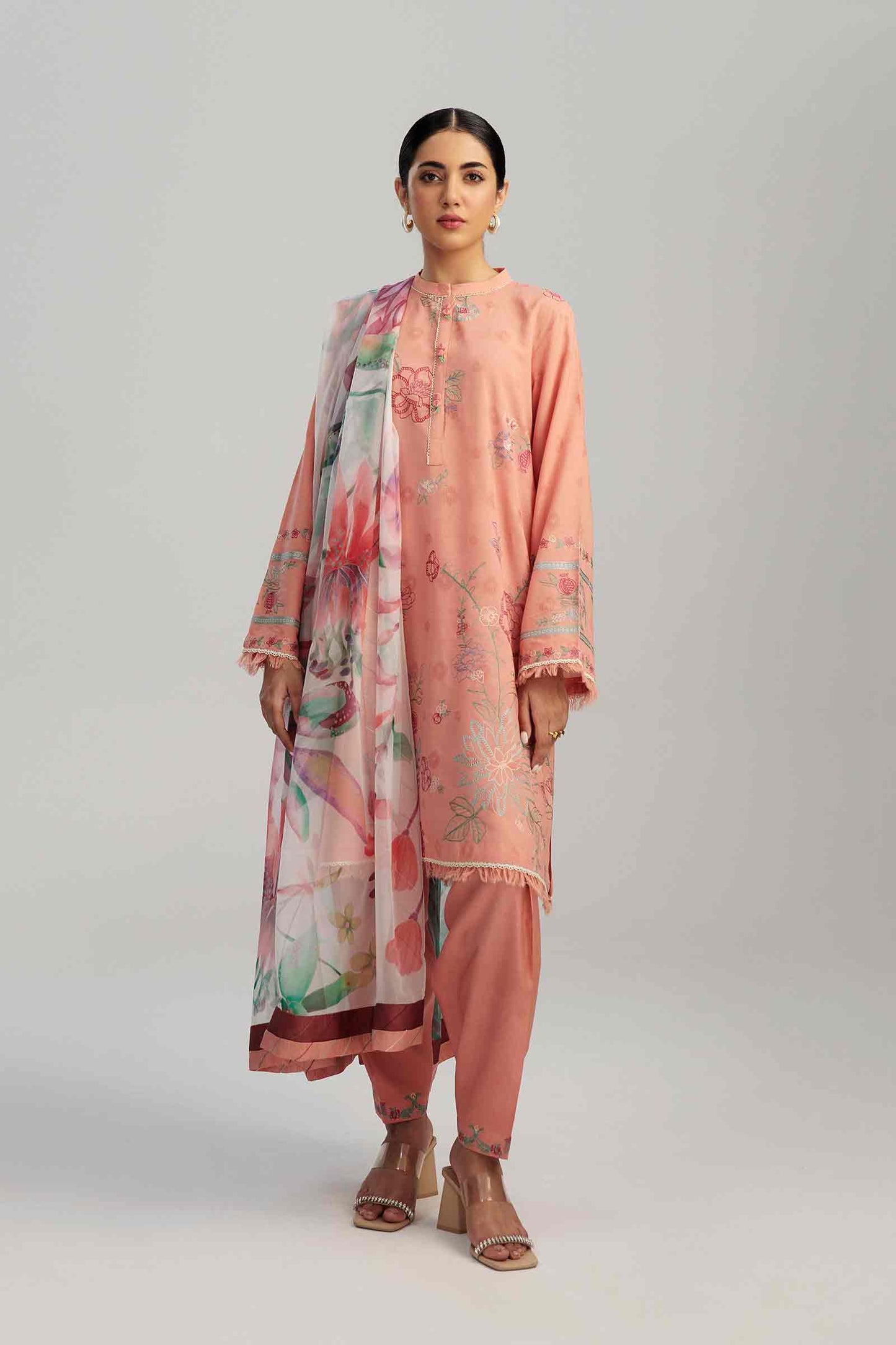 Coco by Zara Shahjahan Embroidered Lawn Suits Unstitched 3 Piece Z23-8a