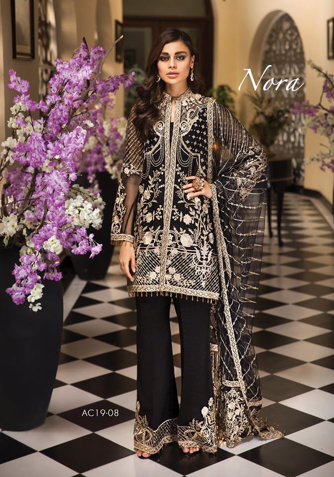 Anaya Festive Embroidered Organza Unstitched 3 piece Suit - 08 Nora