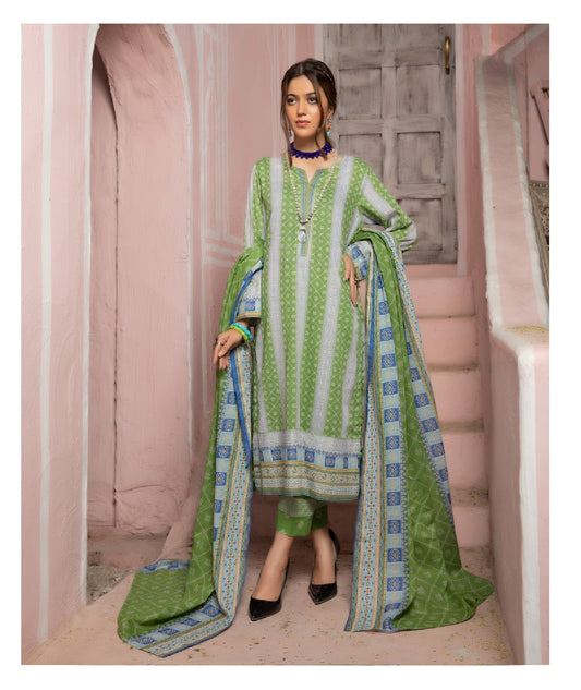 Orchid Digital Printed Lawn Unstitched 3 Piece Suit - 08 by Regalia Textile