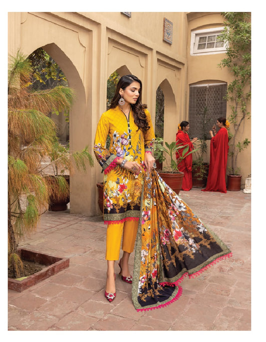 Salina By Regalia Textiles Printed Lawn Suits Unstitched 3 Piece - D 8 - Summer Collection