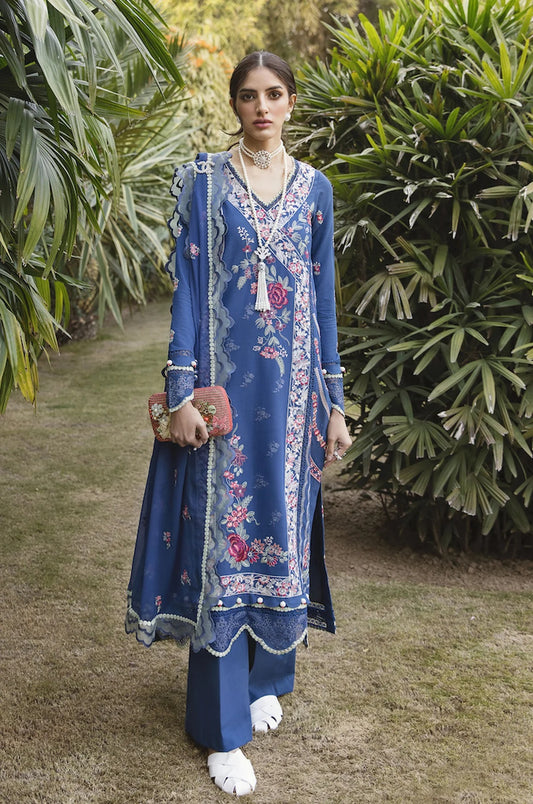 Sable Vogue Embroidered Lawn Suits Unstitched 3 Piece SL-08-23-V1 EDEN - Luxury Collection