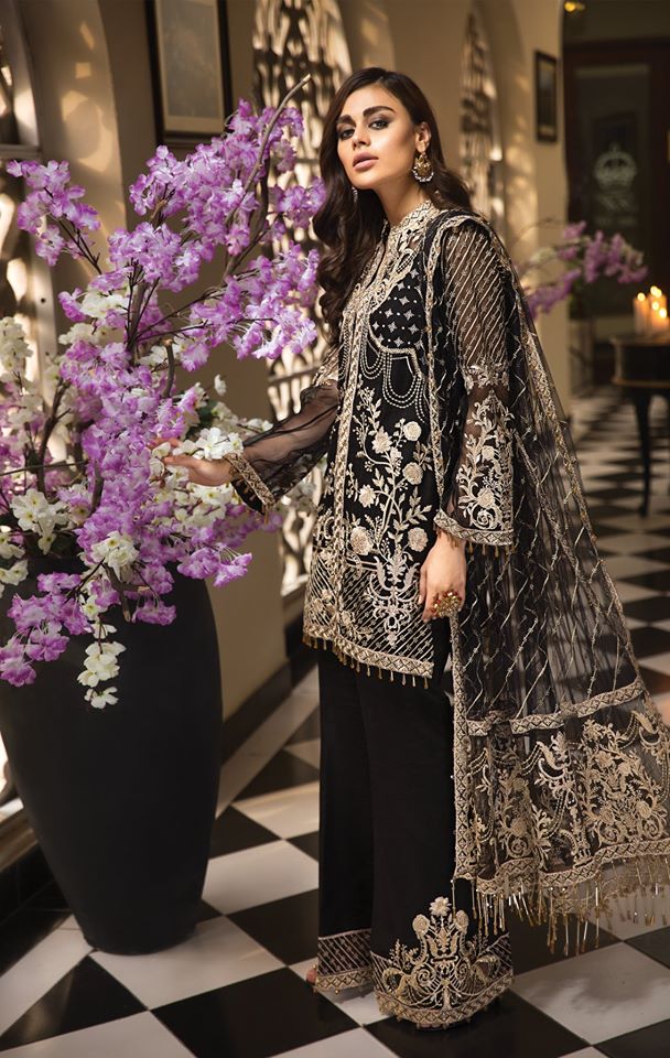 Anaya Festive Embroidered Organza Unstitched 3 piece Suit - 08 Nora