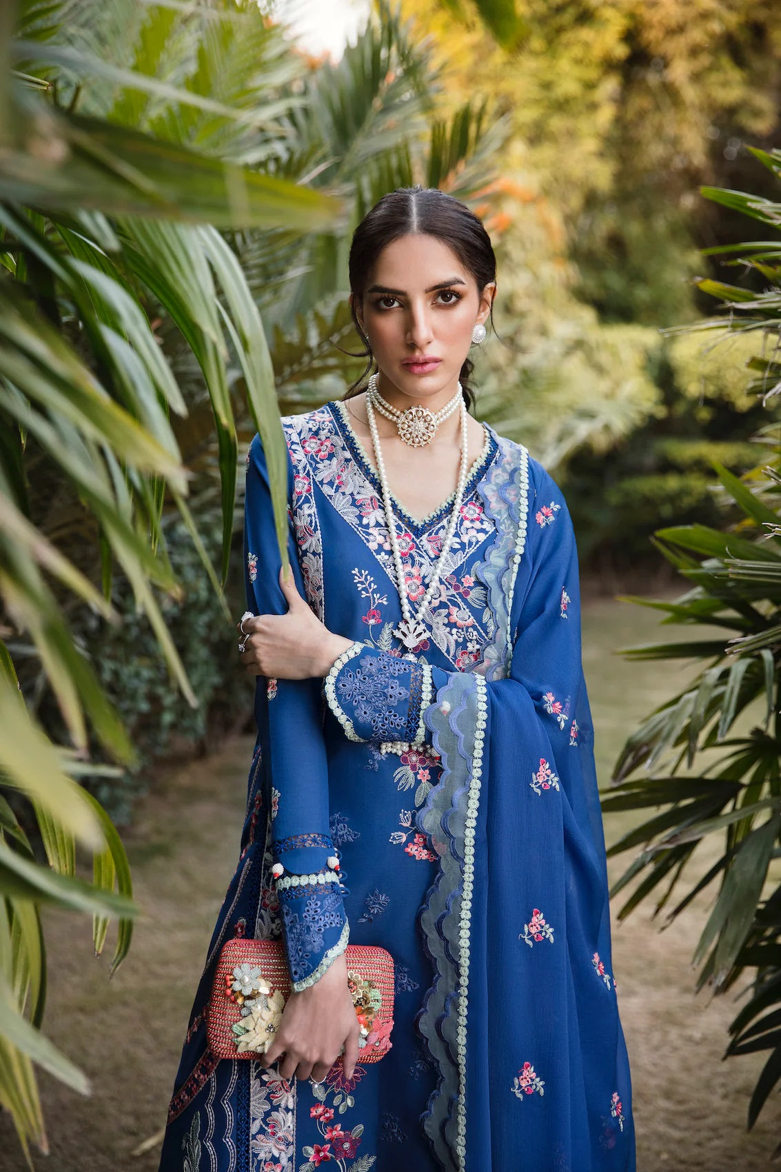 Sable Vogue Embroidered Lawn Suits Unstitched 3 Piece SL-08-23-V1 EDEN - Luxury Collection