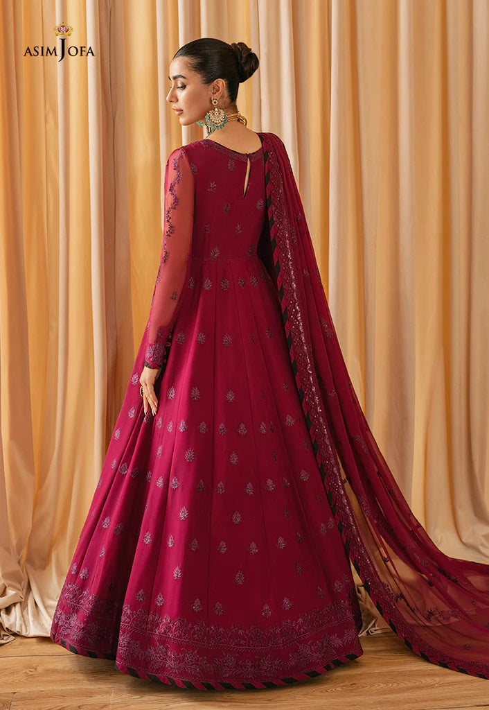 Mehr o Mah by Asim Jofa Festive Embroidered 3pc Unstitched Suit AJM-08