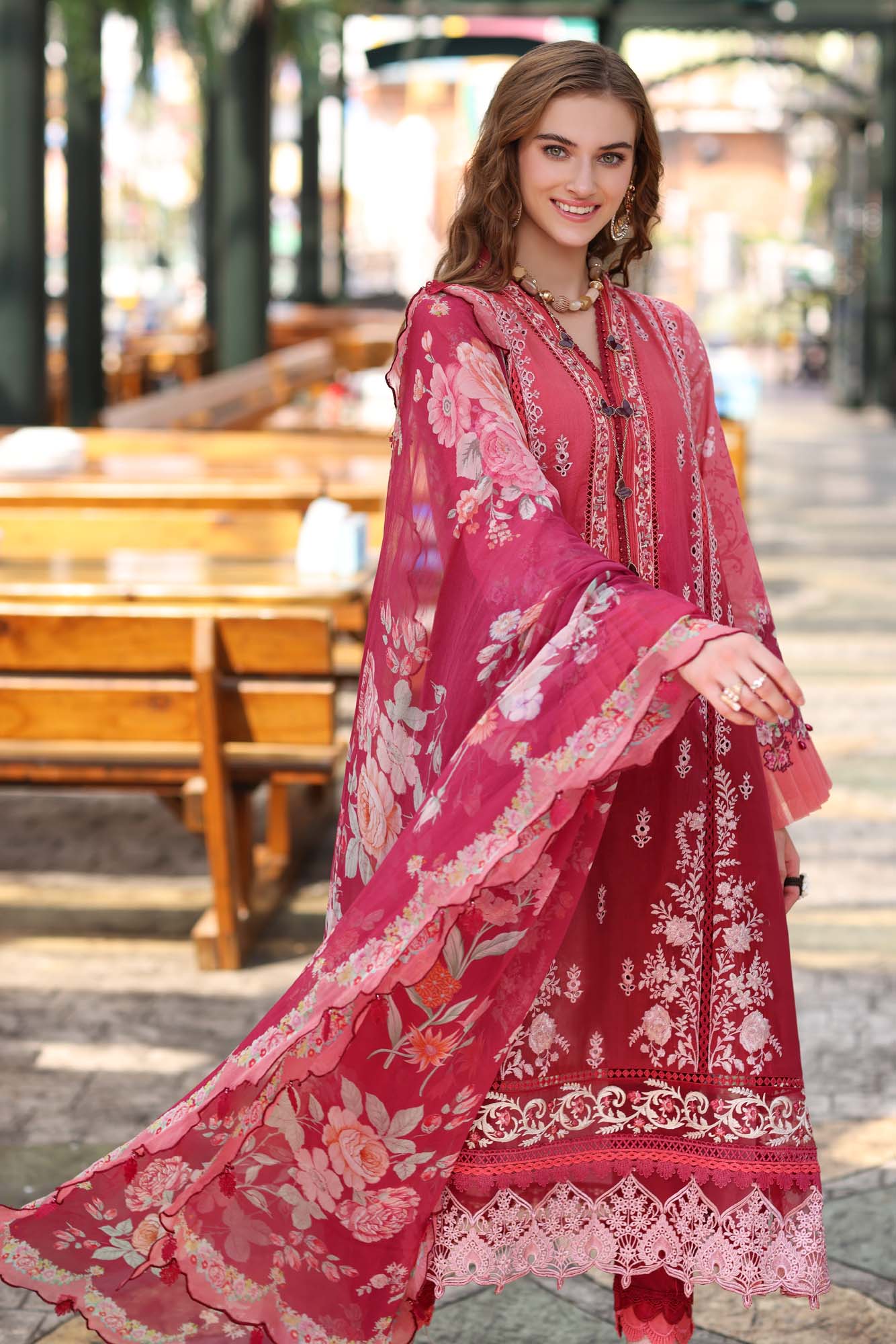 Noor by Saadia Asad Embroidered Lawn Suits Unstitched 3 Piece D-8A