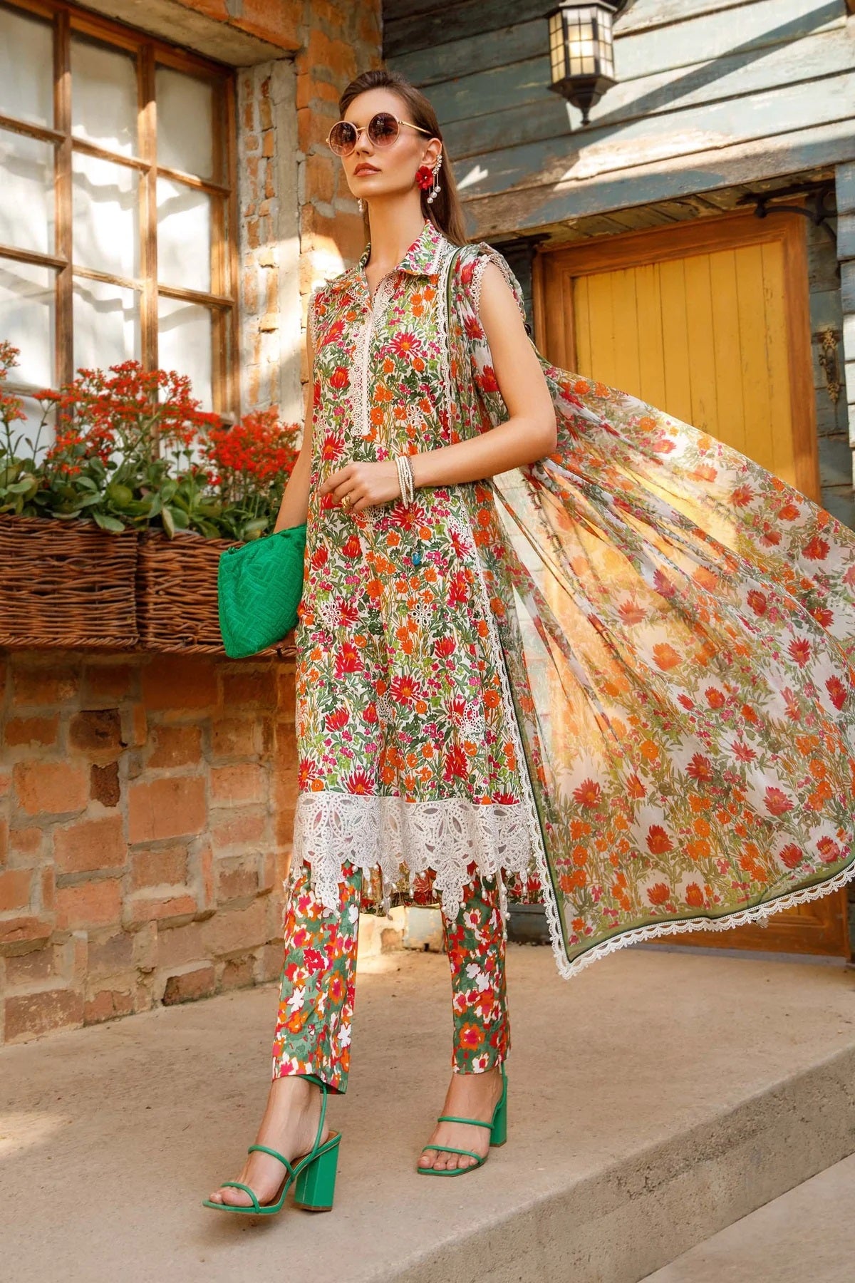 M.Prints By Maria B Embroidered Lawn Suits Unstitched 3 Piece MPT-1708-B