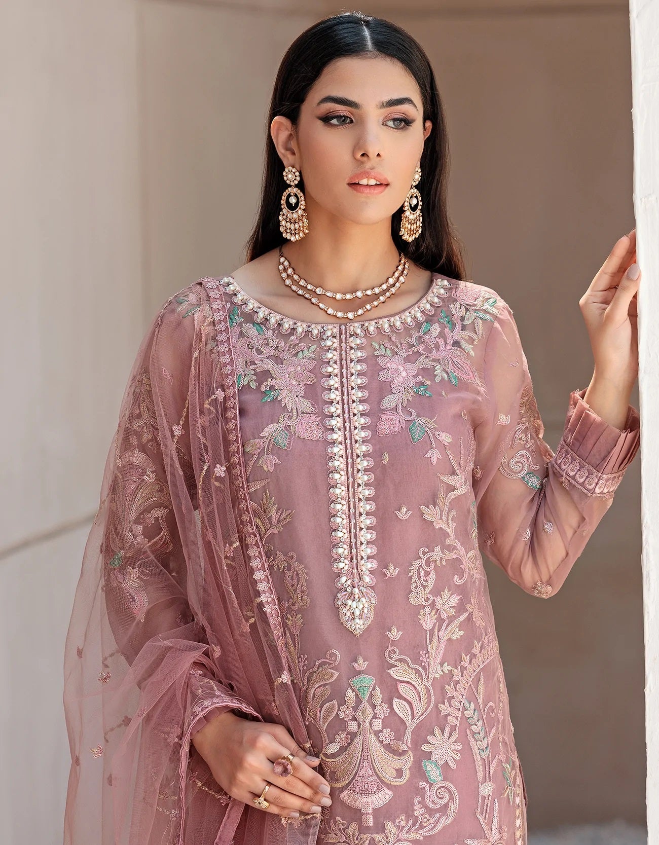 Nafasat By Emaan Adeel Embroidered Organza Suits Unstitched 3 Piece NF-08