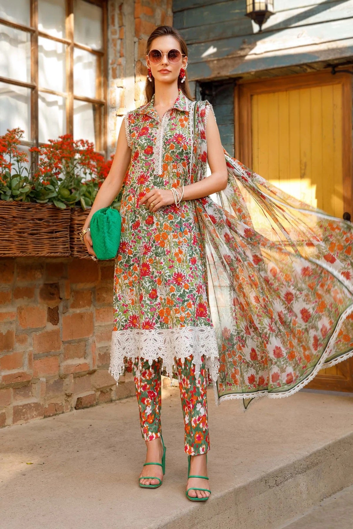 M.Prints By Maria B Embroidered Lawn Suits Unstitched 3 Piece MPT-1708-B