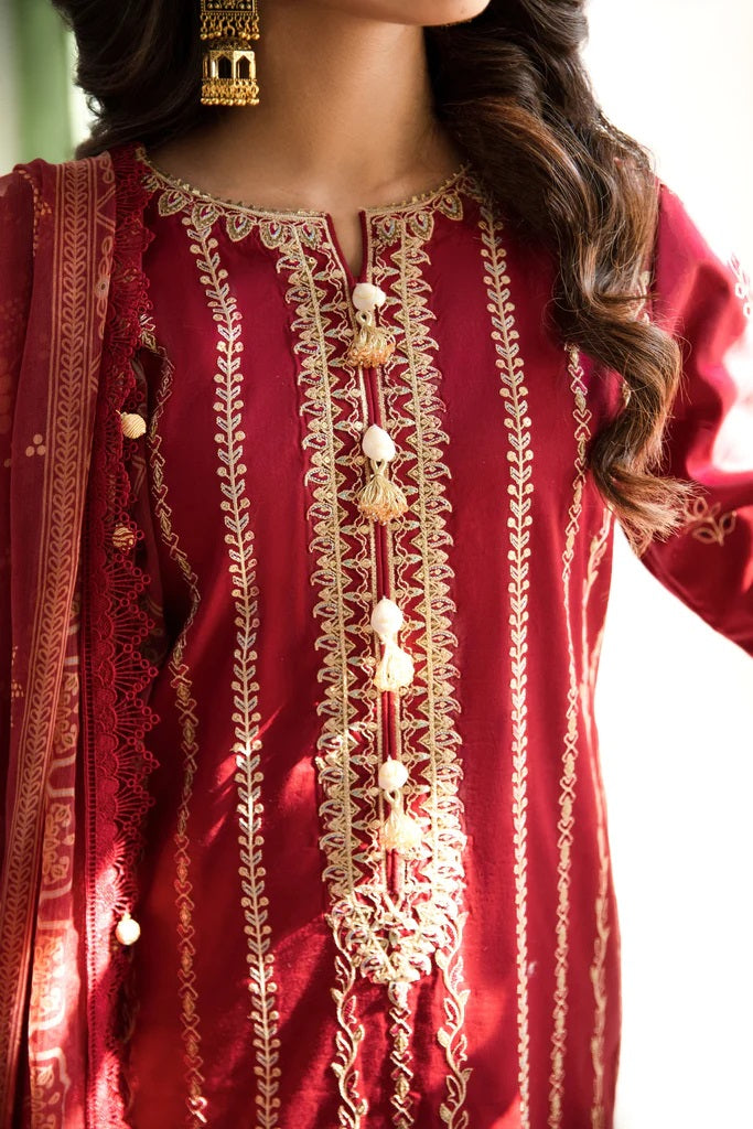Afsaneh By Aabyaan Embroidered Lawn Suits Unstitched 3 Piece AL-08 Qarmazi
