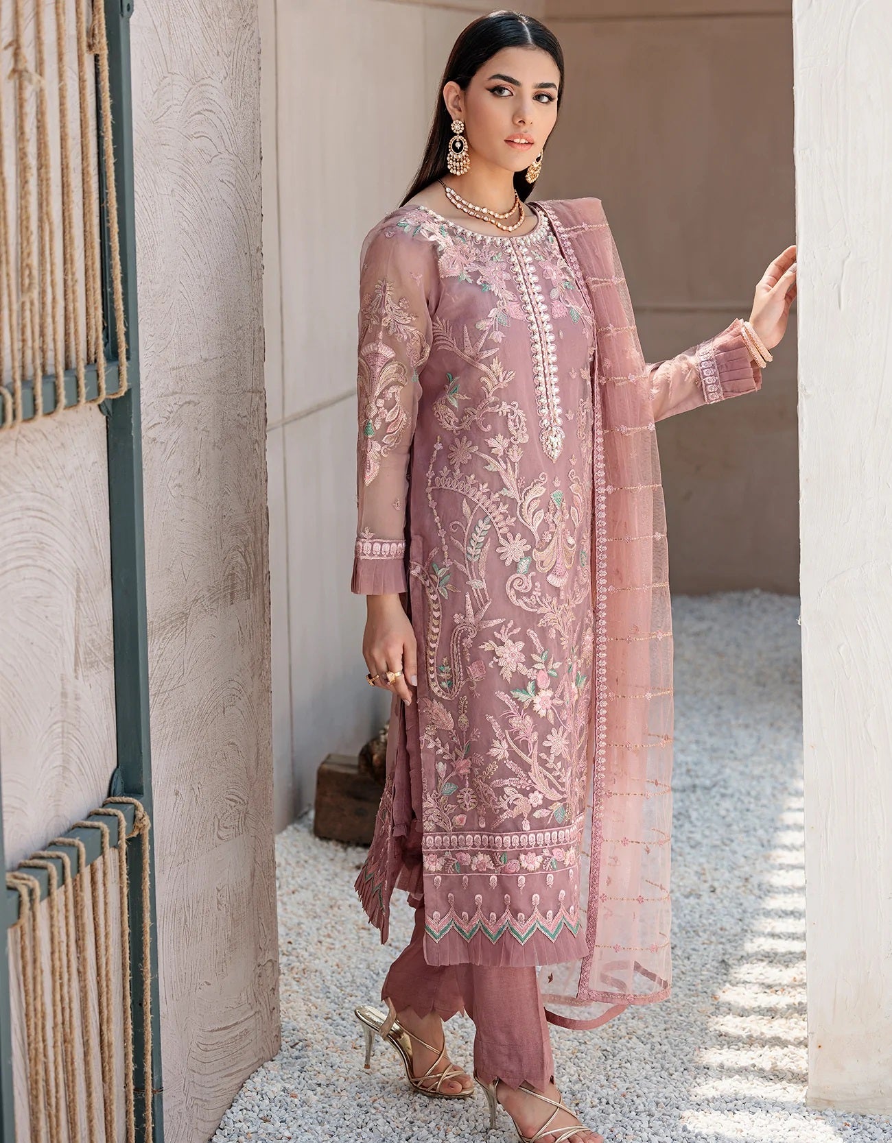 Nafasat By Emaan Adeel Embroidered Organza Suits Unstitched 3 Piece NF-08