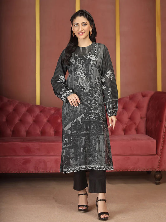 Salitex Digital Printed Lawn Kurti 1 Piece Unstitched - UK-94