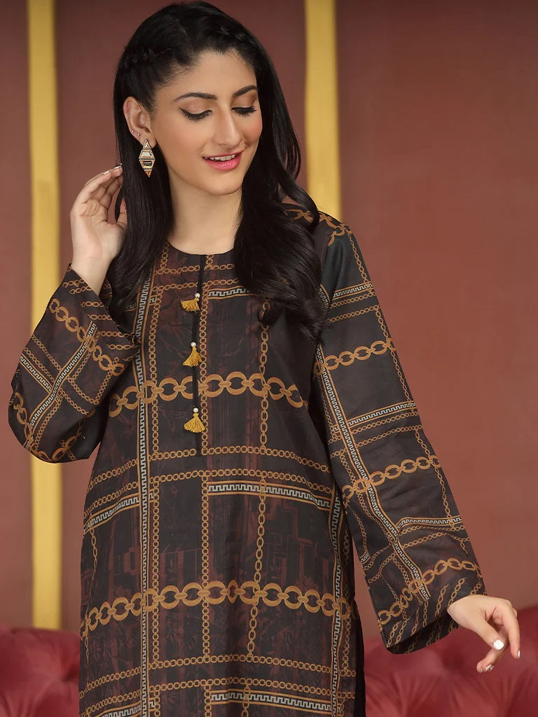 Salitex Digital Printed Lawn Kurti 1 Piece Unstitched - UK-96
