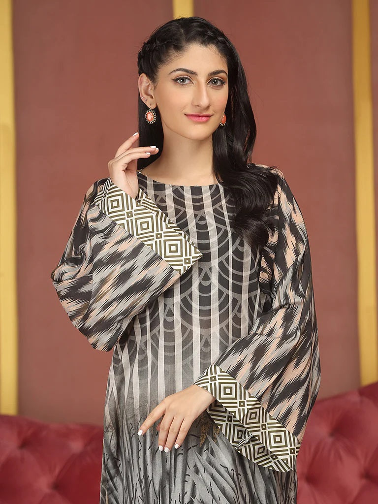 Salitex Digital Printed Lawn Kurti 1 Piece Unstitched - UK-99