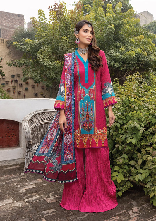 Salina By Regalia Textiles Printed Lawn Suits Unstitched 3 Piece - D 9 - Summer Collection